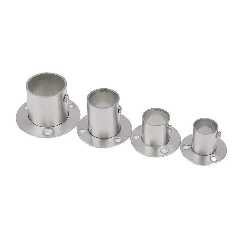Stainless Steel Closet Rod Holder Flange Wall Mounted Pipe Bracket for 25mm Bar Heavy Duty Support for Cupboard Wardrobe Shelf
