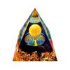 Energy Generator Orgone Pyramid Amethyst Peridot Healing Natural Crystal Reiki Chakra Generator Orgonite Pyramid Meditation Tool