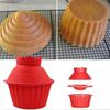 3 Pack Giant Big Silicone Cupcake Cake Mould Top Cupcake Bake Set Baking Mold Cake Bake Tool