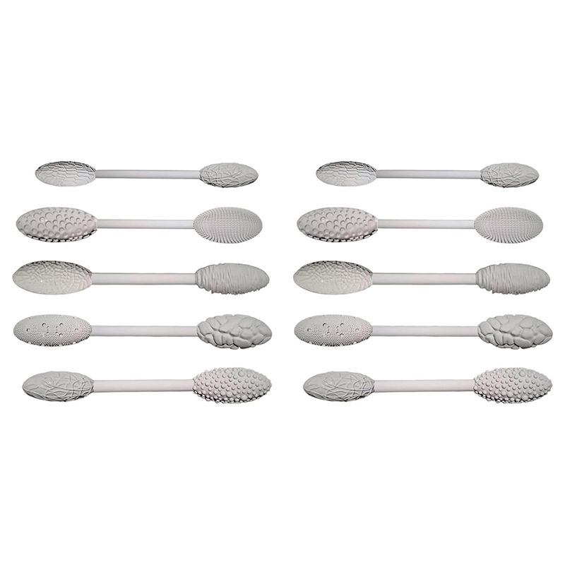 

AEE2-10Pcs Texture Tool Sets For Clay Art, Single / Double, Clay Texture Rolling Gadget, Emboss Plaids Hand Rollers