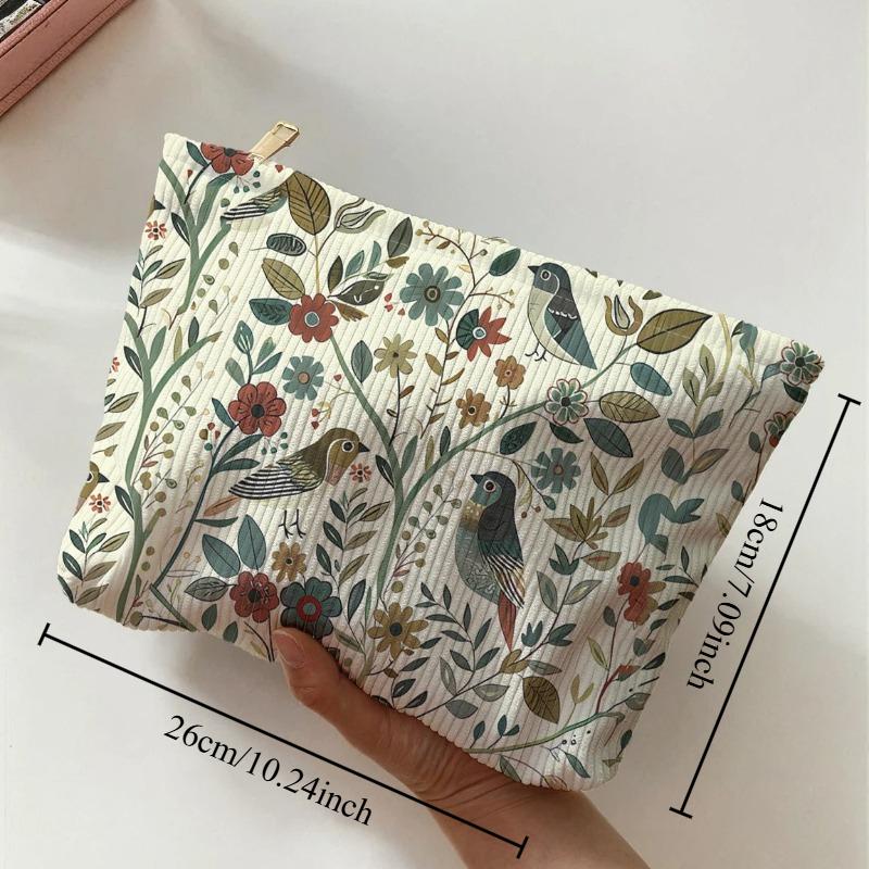

Corduroy Niche Versatile Makeup Bag New High-end Large Capacity Storage Portable Handbag Makeup and Wash Bag