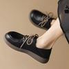 Two Single Shoes Round Head Soft Sole Women's Spring New British Style Mary Jane Small Leather Shoes