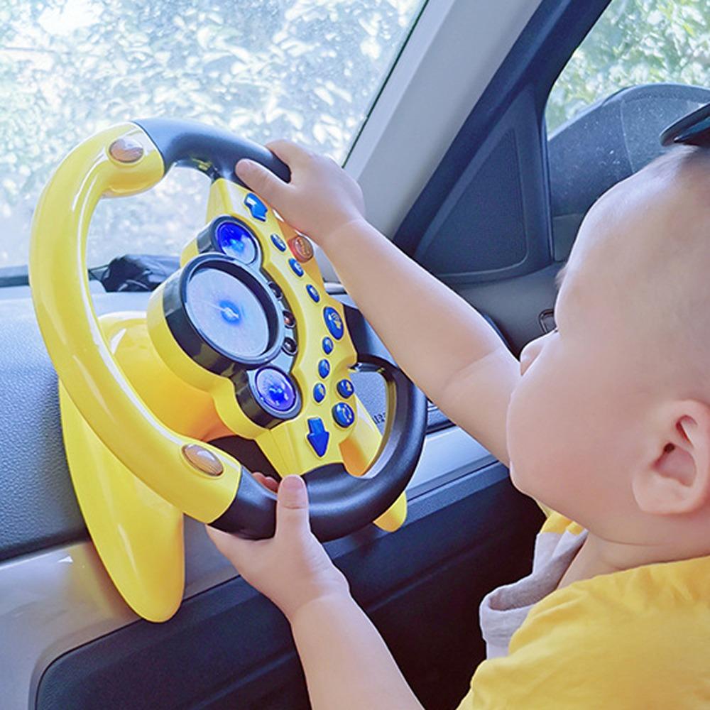 Montessori Steering Wheel Vocal Toys 360 ° Rotation Simulate Driving Car Toy  Kids Toys