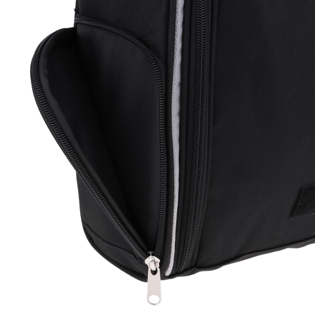 Waterproof Golf Bag Travel Space Saving Shoes Storage Tote Black and Silver, 13 x 9 5.5 inch