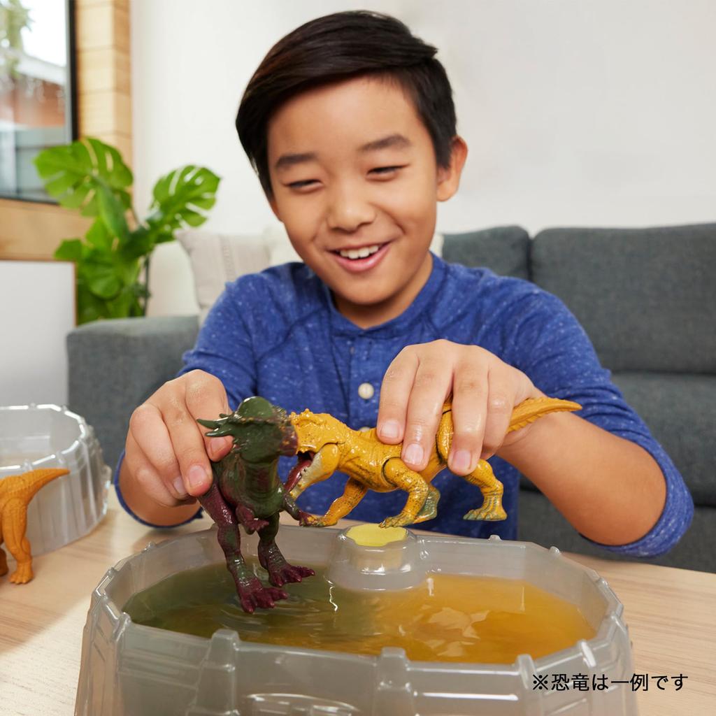 Mattel Jurassic World Dinosaur Battle Arena Figures for Set of 2 Dinosaur Complete Box Ages 6 and Kids, Playsets, Set, Up, Multi-Purpose, 986B-JDC59