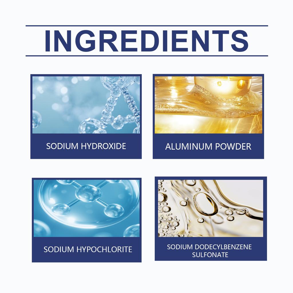 Silný čisticí prášek pro umyvadla, odpady, kuchyň a toaletu, rychle uvolňuje a redukuje pachy.