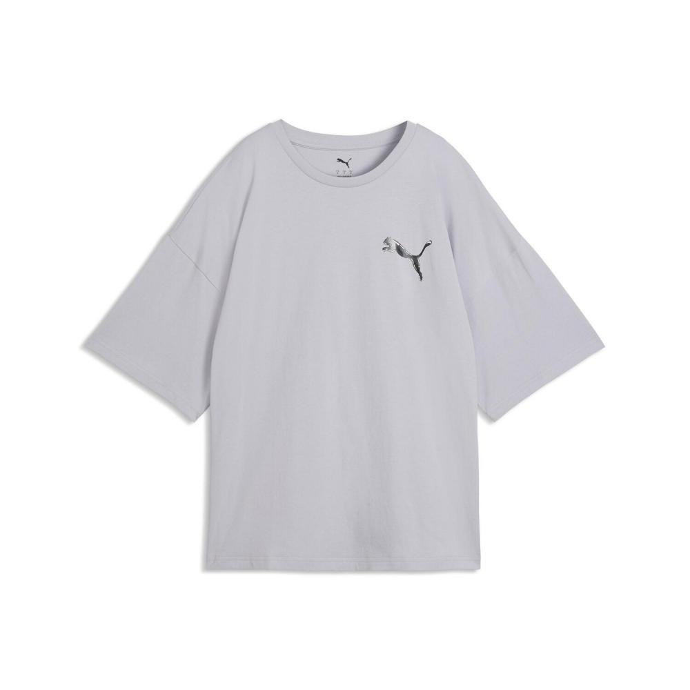 Puma W Графичная оверсайз футболка 636788 82vbrt Серебристый S