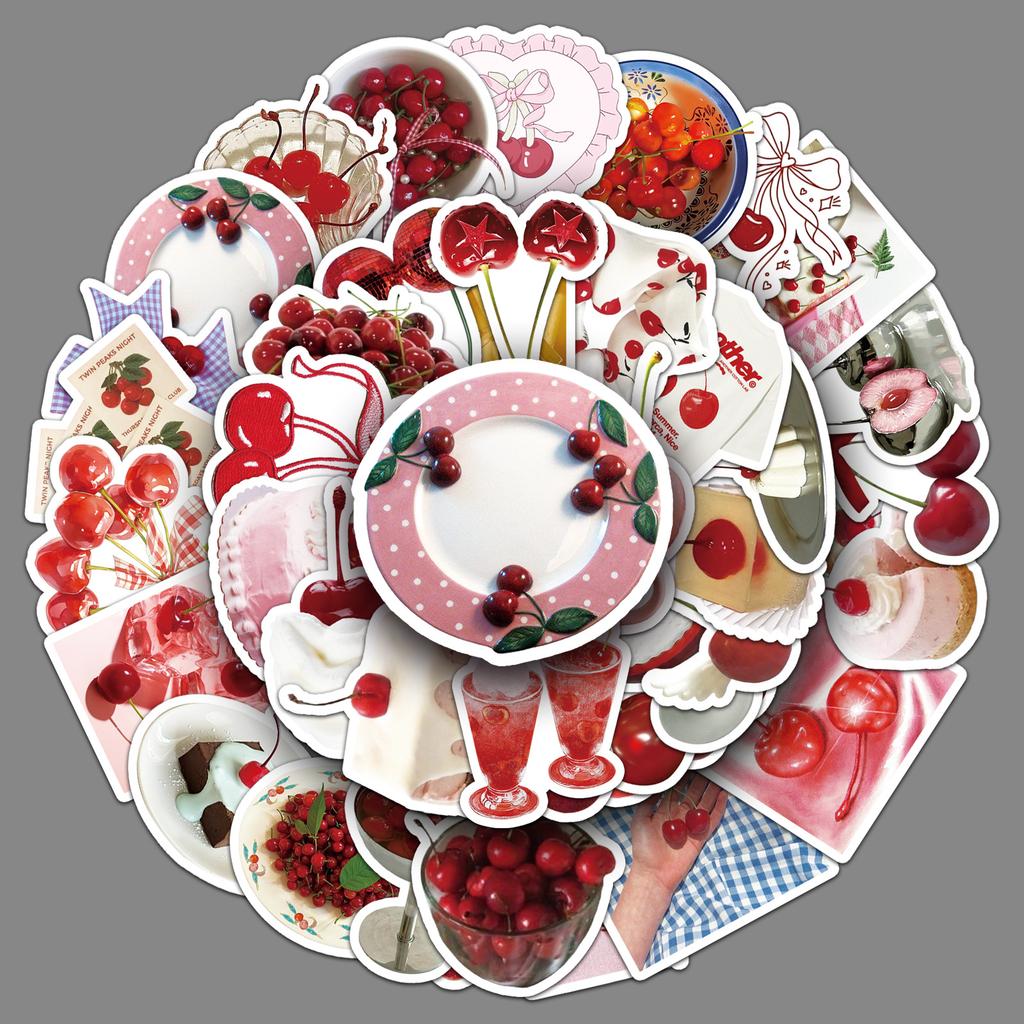 50 Small Fresh Fruit Korean Decorative Mobile Phone Flat Stickers