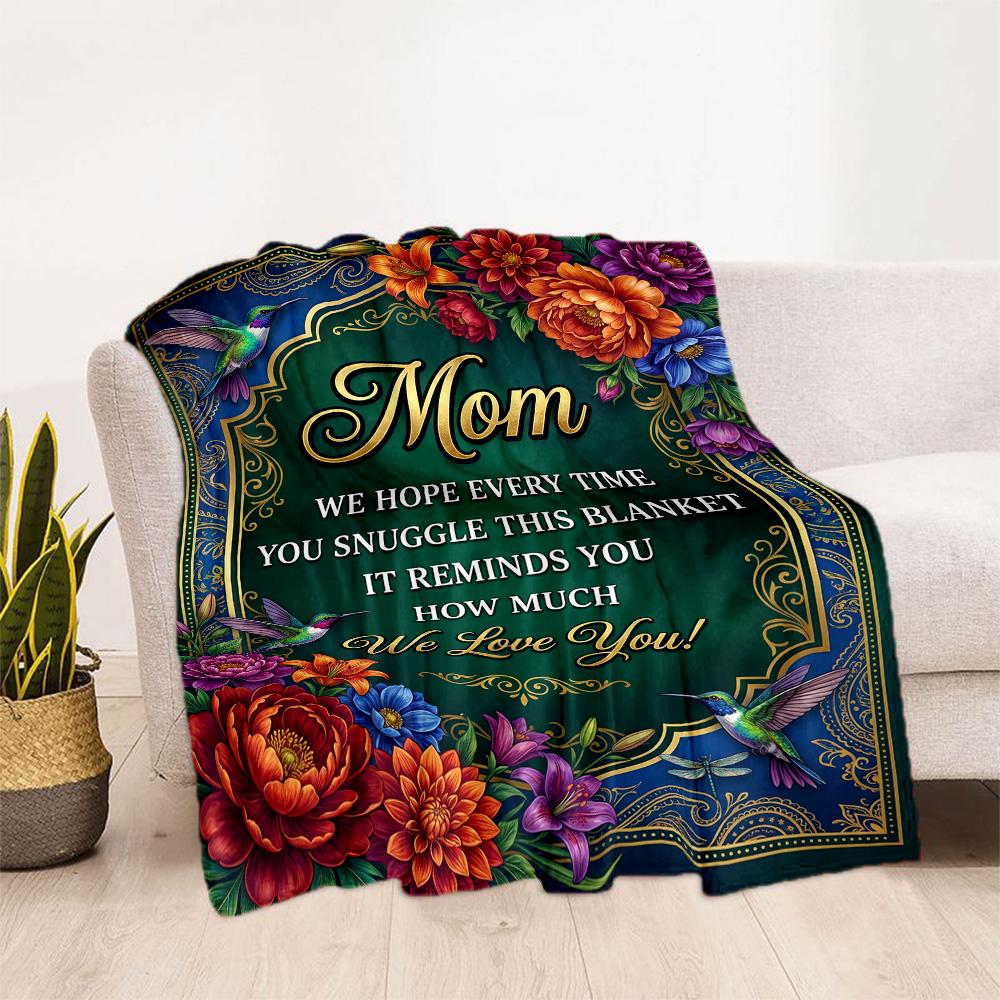 World's Best Mom Ever Flannel Blanket-Soft and Suitable for Sofas,Beds,Offices,Travel,All Seasons,Great Gift for Holidays and Birthdays.