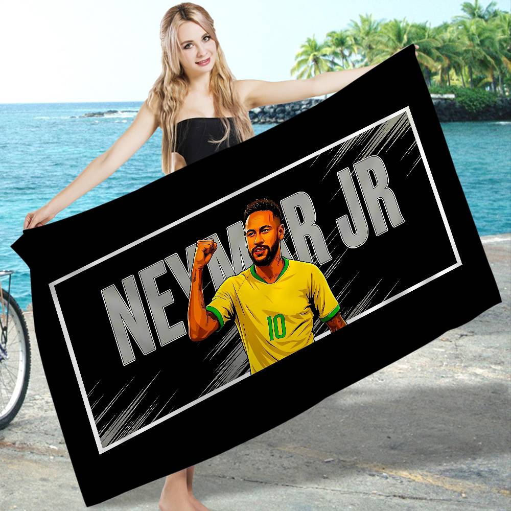 N-Neymar Jr Stella del Calcio Microfibra Telo da Spiaggia Assorbente Asciugatura Rapida Morbido Yoga Nuoto Resort Escursionismo in Montagna Asciugamano