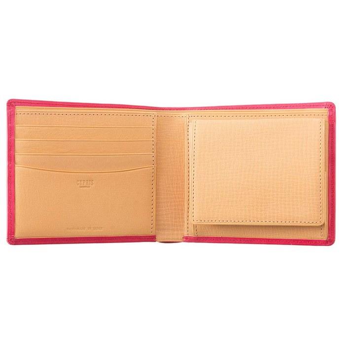 [Kipris] Bifold Wallet with Box Coin Case Shirasagi Leather 8222 (Pink)