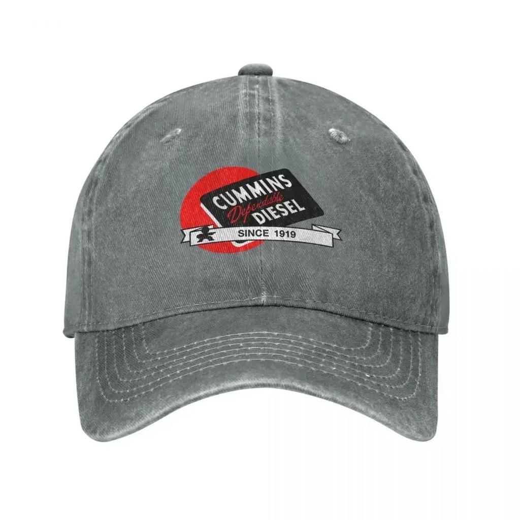 Classic Cummins Gas Baseball Cap Unisex Women Distressed Denim Headwear Outdoor Running Golf Gift Hats Cap