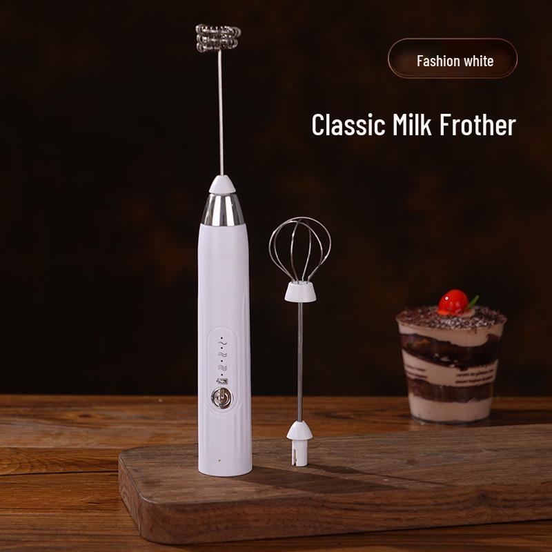 Stylish Electric Handheld Milk Frother & Mixer for Coffee and Eggs