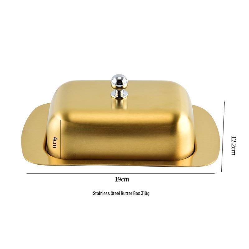 European Style Stainless Steel Butter and Cheese Box for Western Cuisine