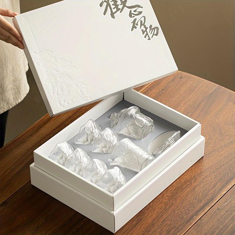 

1 комплект стеклянного чайного сервиза «Кунг-фу», японская домашняя чайная чаша, чайная чашка для гостиной, стеклянная чашка с ледниковым узором, посуда для питья, полный чайный сервиз, подарки на день рождения 9296