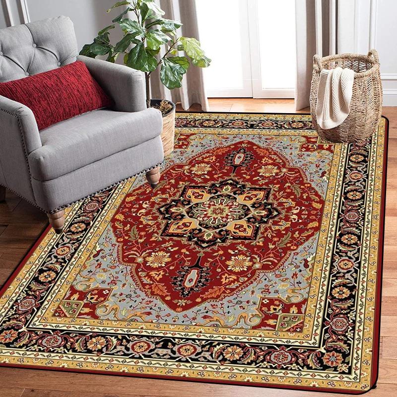 Large Size Large Carpet Raditional Oriental Vintage Area Rug Nordic Floor Mats European Door Area Old Printed Carpet Modern