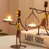 Vintage Metal Candlestick Handmade Candle Holder Creative Candlestick Crafts Miniature Wrought Iron Candlesticks Decor