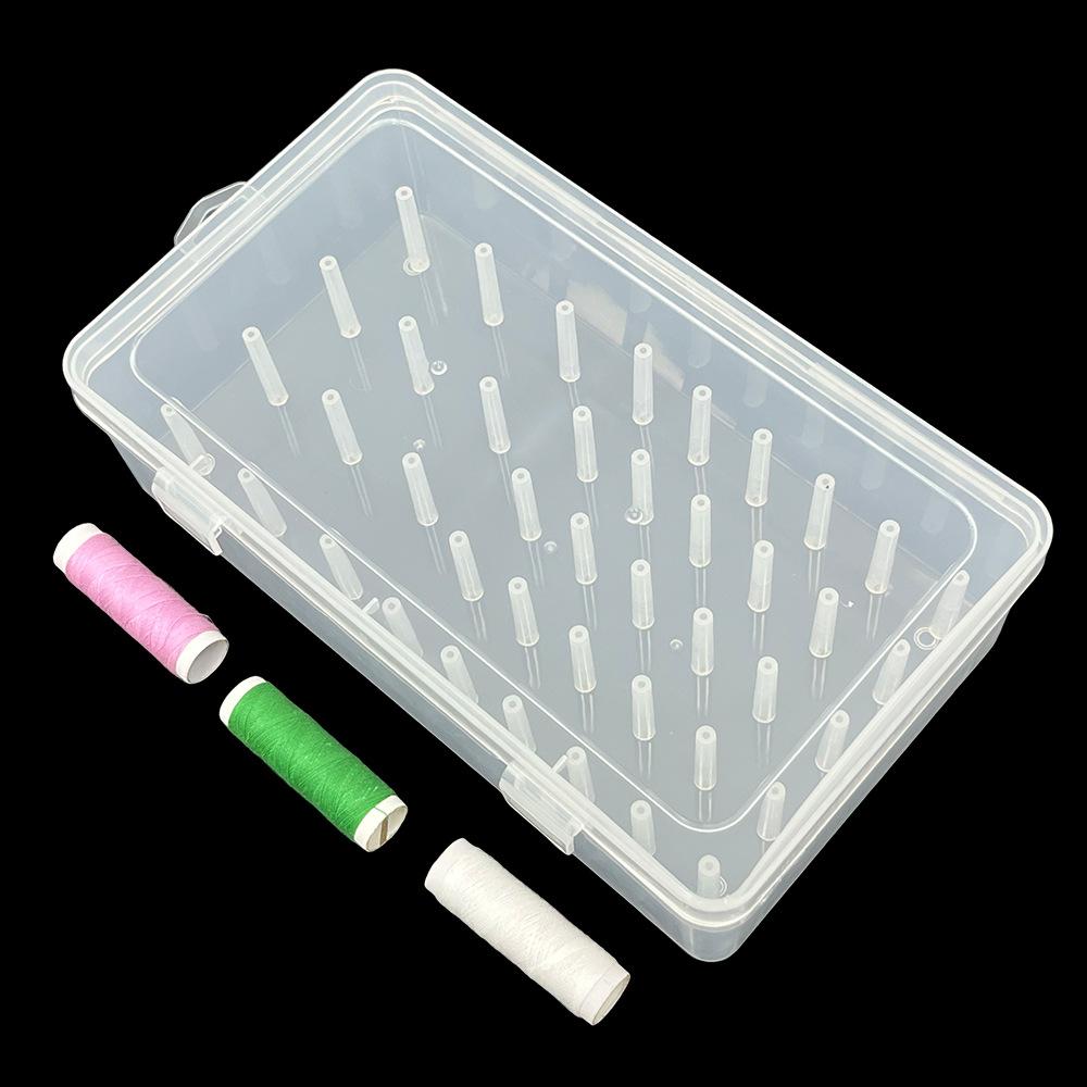 

42-axis multi-functional embroidery household needle and thread storage box, sewing tool desktop set box чистий