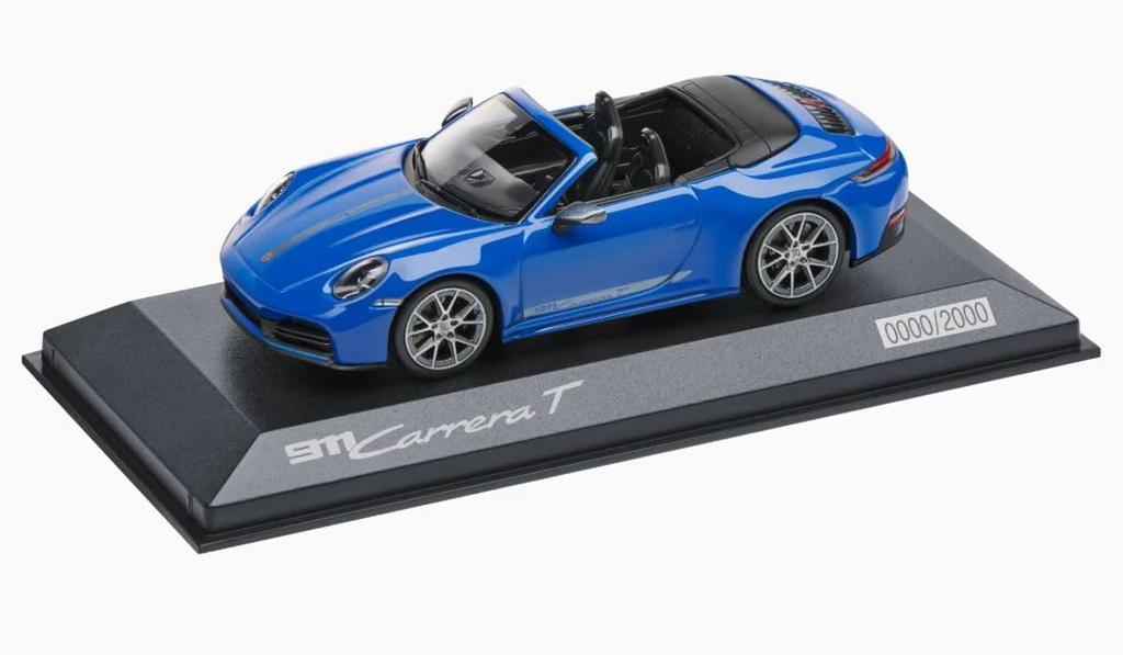 Dealer Model 1/43 Porsche 911 (992.2) Carrera T Cabriolet Blue 911 Carrera T Cabriolet Limited To 2000 Units