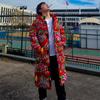 Northeast Floral Hanfu Cotton Coat: Unisex Loose-Fit Hooded Jacket for Warmth and Style
