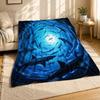 Sharks Ocean Vortex Coral Fleece Blanket Underwater Adventure Decor