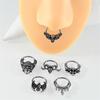 Set of 2 Septum Rings Hoop with Animal Theme Nose and Ear Piercing Jewelry Eye Catching Nose Rings Body Accessories