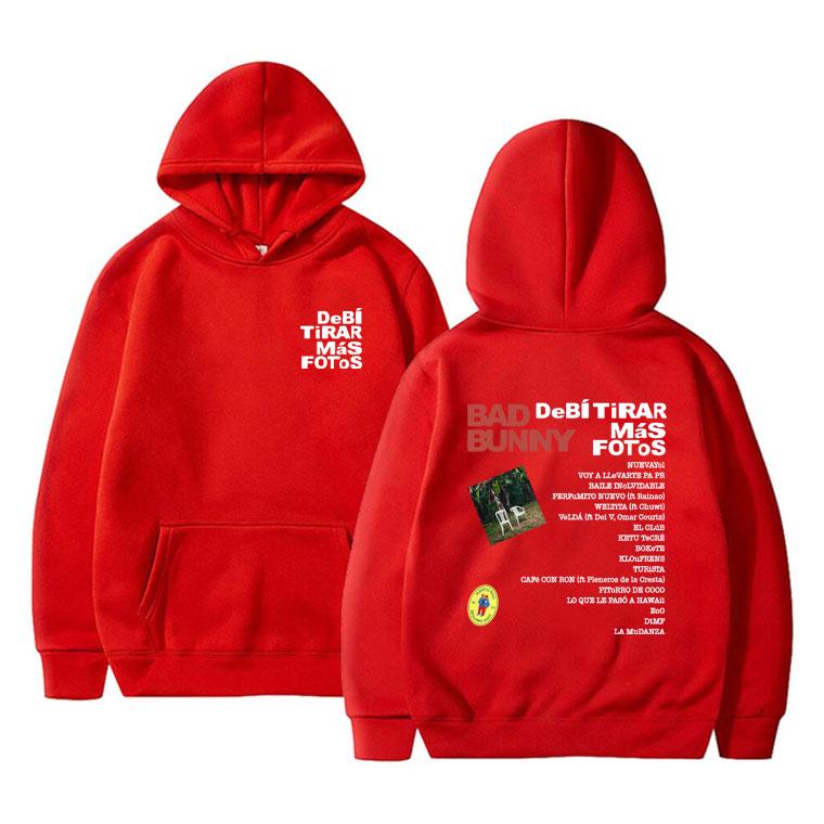 Žhavý rapper Bad Bunny 2025 Nové album Debi Tirar Mas Fotos DTMF Mikina Muži Ženy Móda Oversized Pulovr Pánské Vintage Mikiny