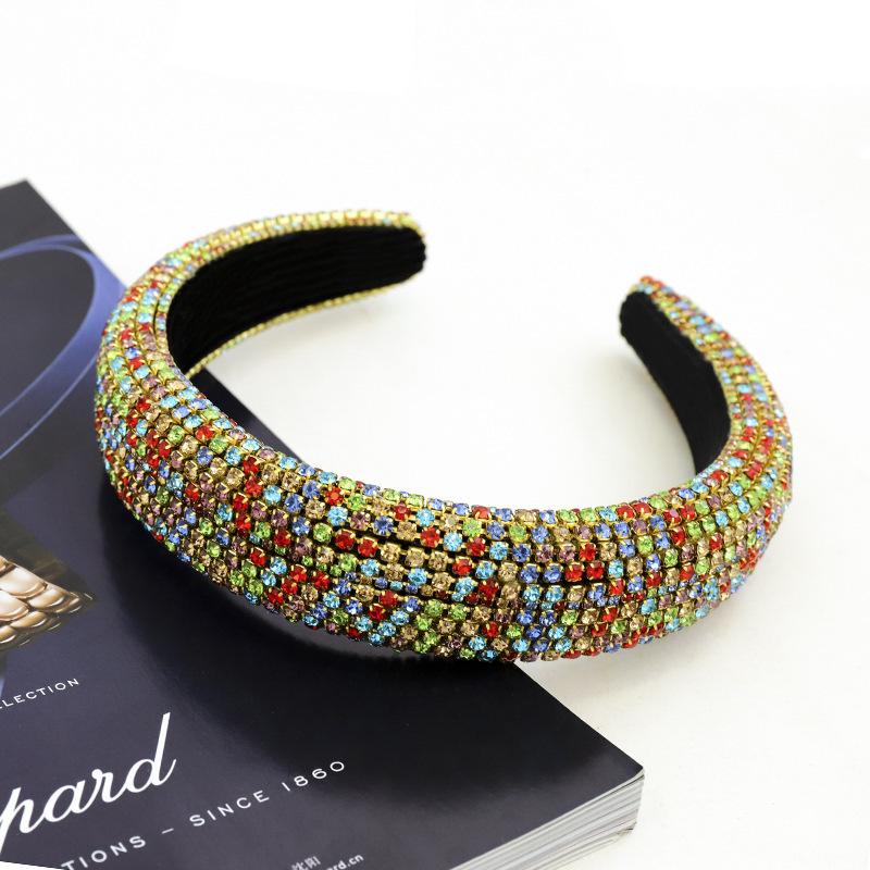 Baroque Rhinestone Ethnic Headband: European & American Style, Handmade Full Diamond Chain