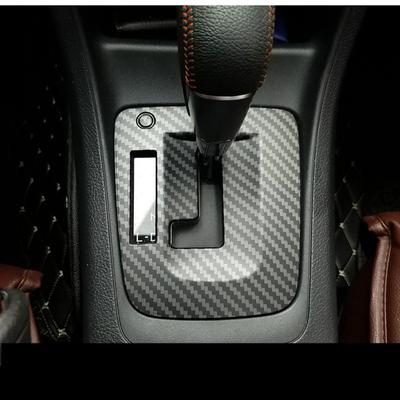 For Subaru XV Forester 13-18 LHD 1x Interior Car Carbon Fiber Gear Shift Cover Frame Sticker