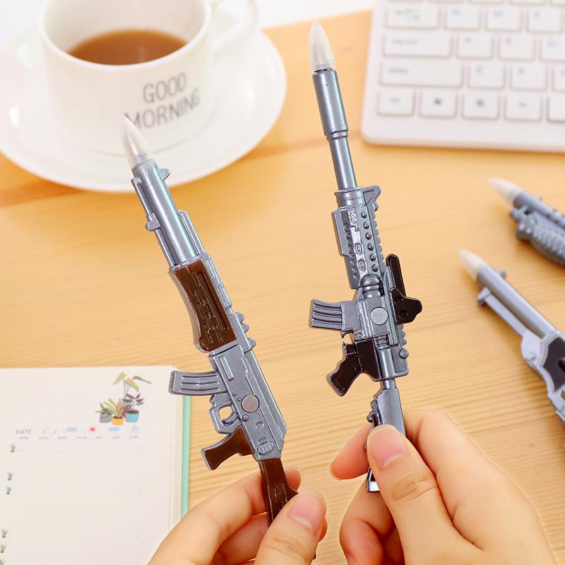 Creative Personality Stationery: Realistic Weapon-Shaped Utility Knife & Ballpoint Pens for Students