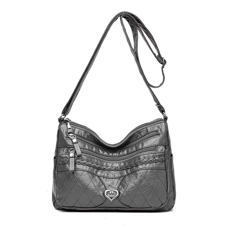 Мягкая кожаная сумка кроссбоди Женская сумка через плечо Маленькая квадратная сумка — фото 17