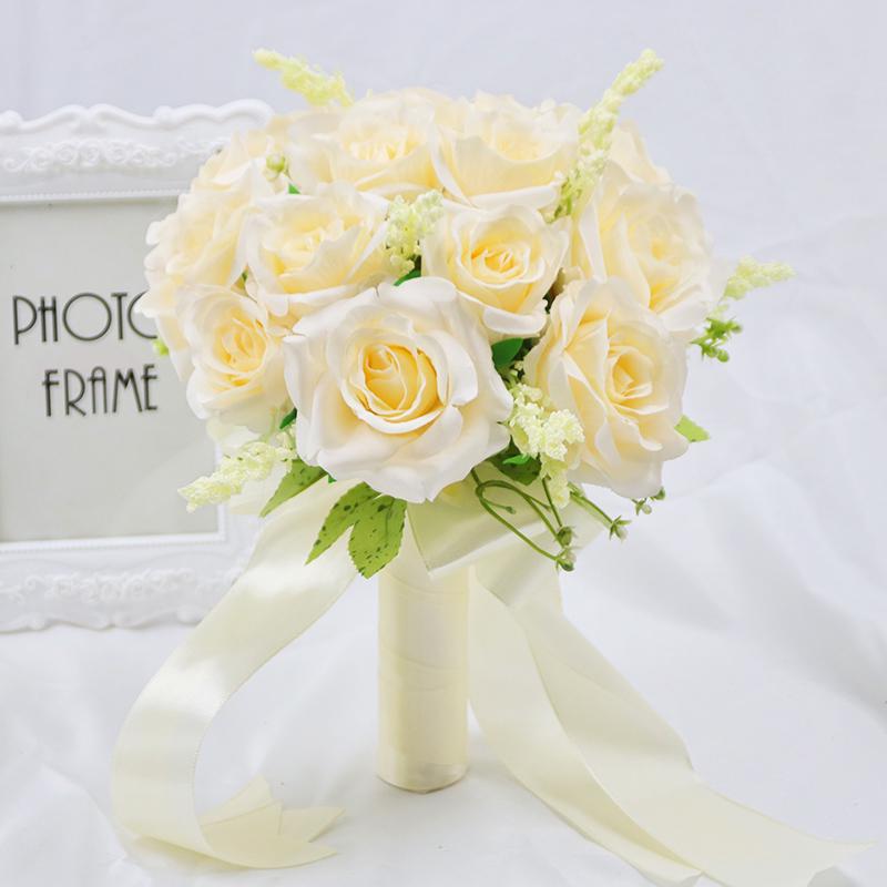 Korean Style Bridal Bouquet for Weddings - Artificial Flower Ball for Bridesmaids & Photo Props