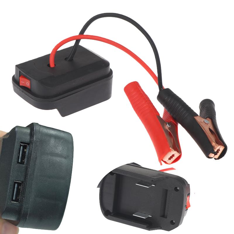 1 Adet Acil Çalıştırma Aydınlatmalı Araç Aküsü Çalıştırma Takviyesi 21V Aküler İçin Çift USB'li/USB'siz Araç Ateşleyici Marş Adaptörü