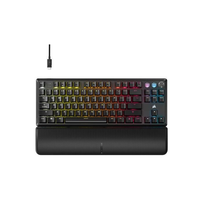 Clavier gaming - corsair - k70 pro tkl - interrupteurs mgx hyperdrive - rétroéclairage rgb - azerty