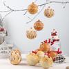 Set of 6 Warm Brown Cookie Christmas Ball Tree Hanging Ornaments Retro 8cm Foam Balls for Tree Decor New Year Winter 2026