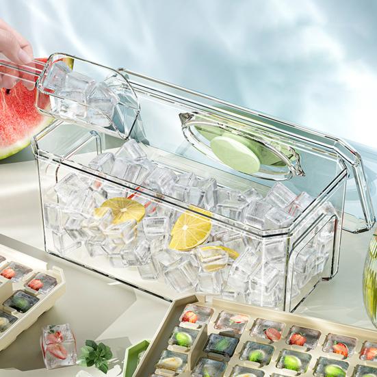 Forma na ledové kostky s víkem Nádobka na led 32 Dutinový výrobník kostek ledu pro mrazák Snadné uvolnění Vlastní podnos na kostky ledu na whisky Koktejl Káva