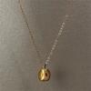 Red Zircon Apple Charm Pendant Necklaces For Women Creative Fashion New Delicate Collar Chain Jewelry Gift Party