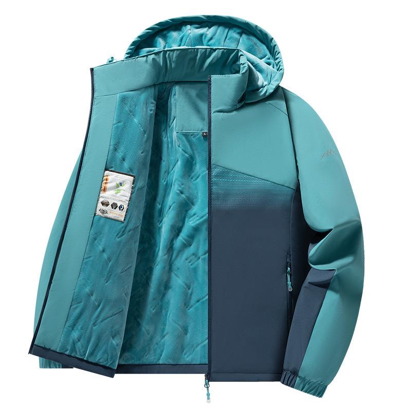 Outdoor Spring Jacket Couple Sports Jacket with Cotton New Color Matching Trench Coat Spring and Summer Elastic Jacket Mountaineering Suit