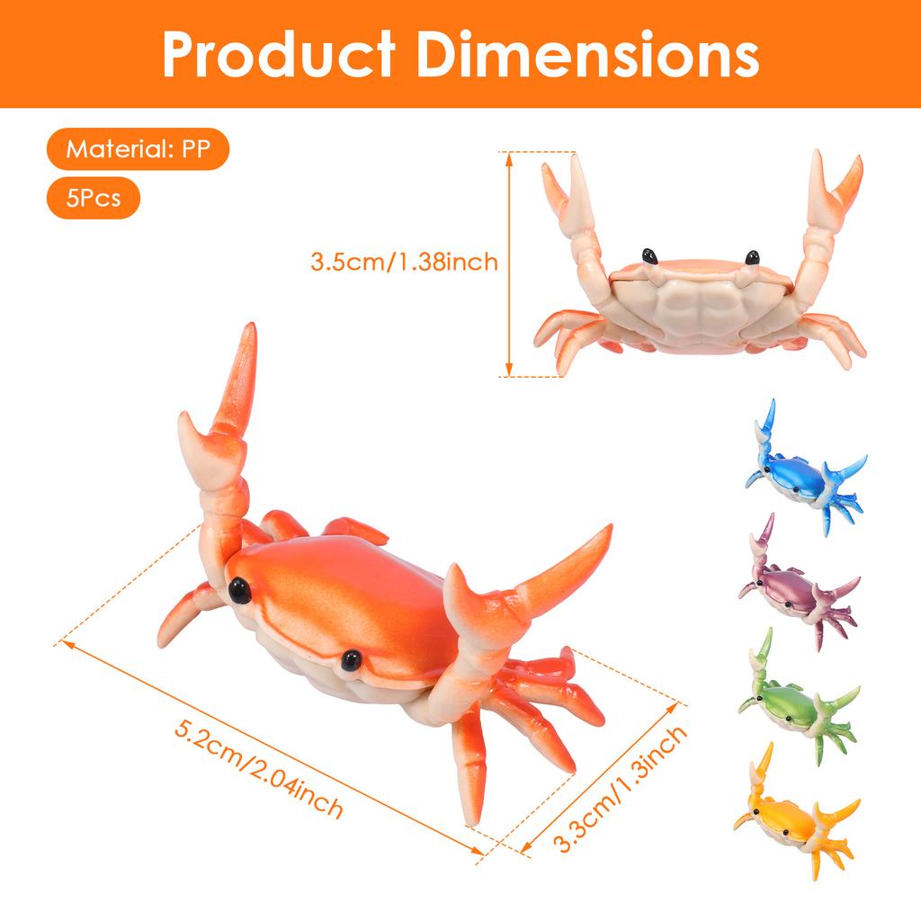 5 Pcs Desk Crab Pen Holder Weightlifting Crab Pen Holders Creative Cute Pencil Lipstick Display Storage Rack for Students Office