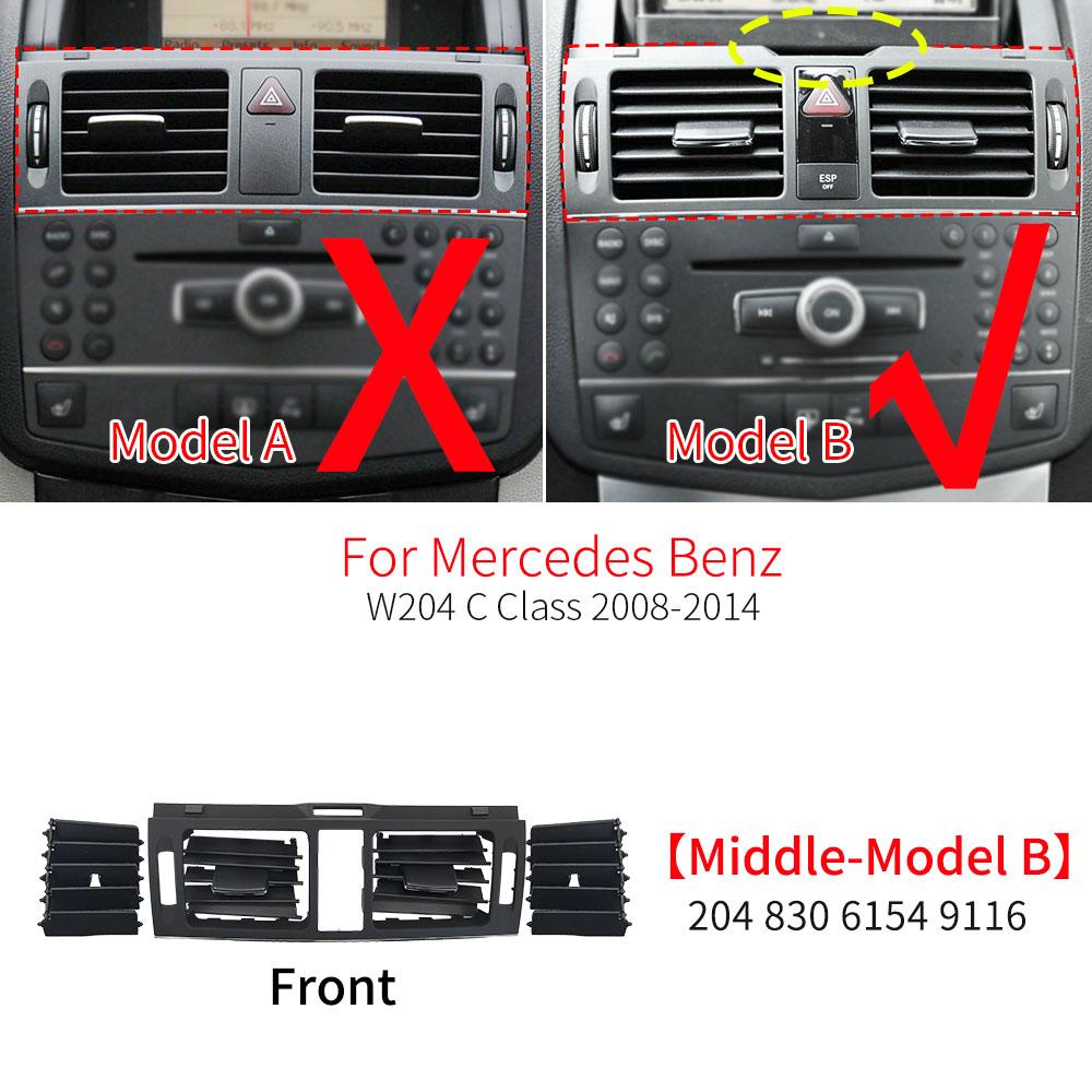Car Front Rear AC Air Vent Grille Panel Cover Replacement Accessory For Mercedes Benz C Class W204 2008-2010 C180 C200 C220 C300