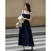 Demana Vintage Denim A-Line Adjustable Strap Dress
