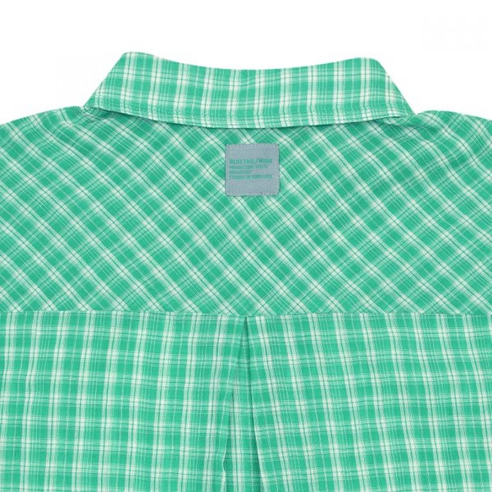 Bluetail Resort Green Check Short Sleeve Shirt Azc4bl01gn