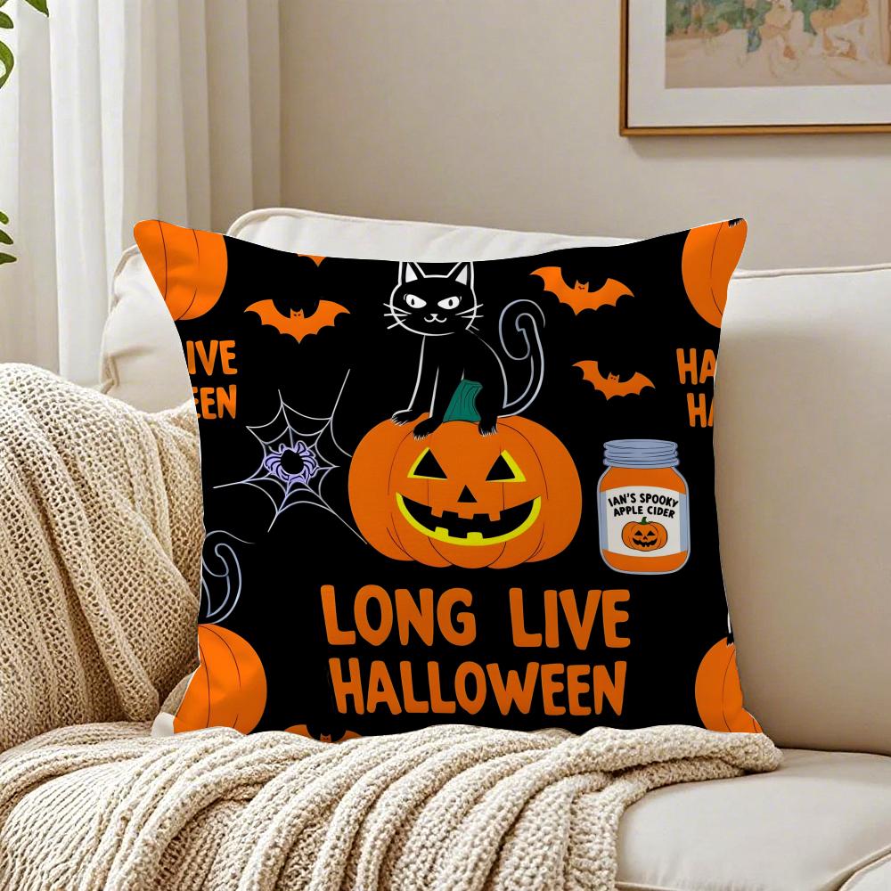 Halloween Childrens Trick Oral Happy Patterns Cushion Cover Pillowcase Antidustmite living Room Sofa Decor Cushion Room