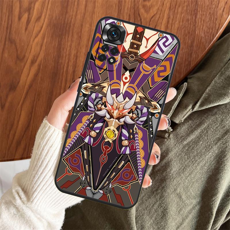 Genshin Impact Arataki Itto Case For Xiaomi Redmi Note 14 Pro 13 12 11 10 15 Pro Plus Redmi 15 C 13 10C 12C 14C 13C Cover