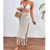 European-American High Slit Tassel Midi Skirt Beach Cover-Up