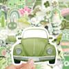 10/30/50pcs Green Vintage Cartoon Aesthetic Stickers Kawaii Girls Decal DIY Scrapbooking Notebook Laptop Waterproof Sticker Gift