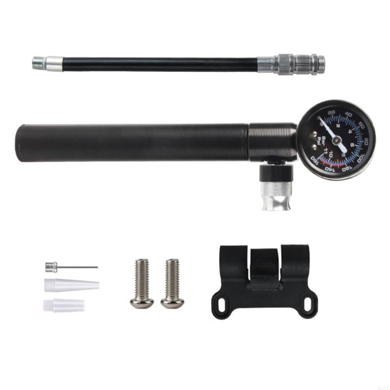 Portable Road Bike Bicycles Tyre Inflator with Gauge Light Weight Bike Tire Small Cycling Bike Air Inflator