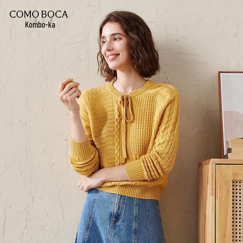 Kemengboka Women's Round Neck Thickened Cashmere Pullover Sweater