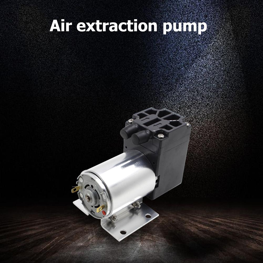 Micro Diaphragm Pump with Holder High Negative Pressure Suction Diaphragm Pump DC 12V Mini Air Compressor Suction Pump 5L/min