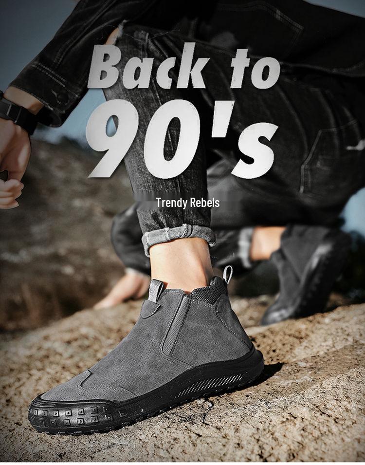 Northeast Men's Winter Snow Boots: Fur-Lined, Non-Slip, Fashionable Sports Shoes